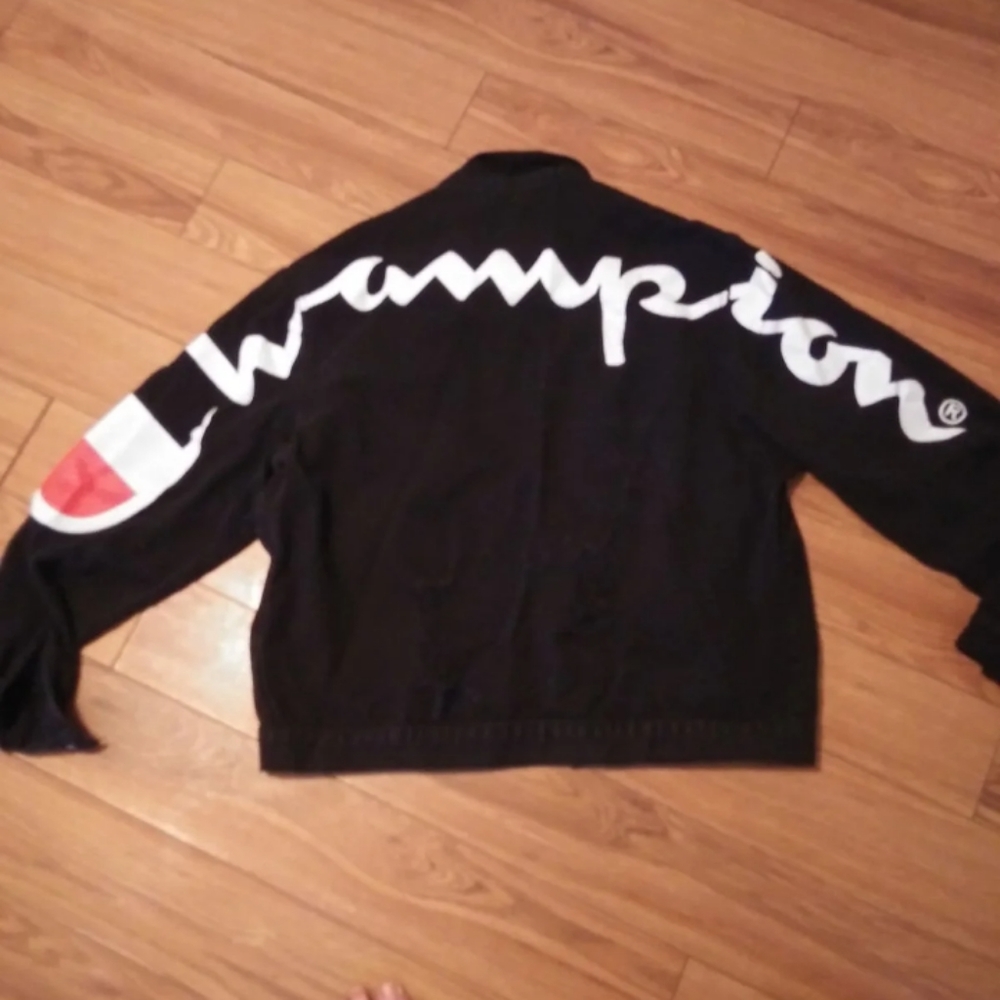 Champion X SUPREME womens XL denim jacket